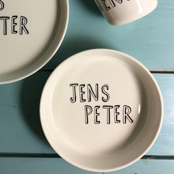 Børneservice i porcelæn med eget navn fra Liebe