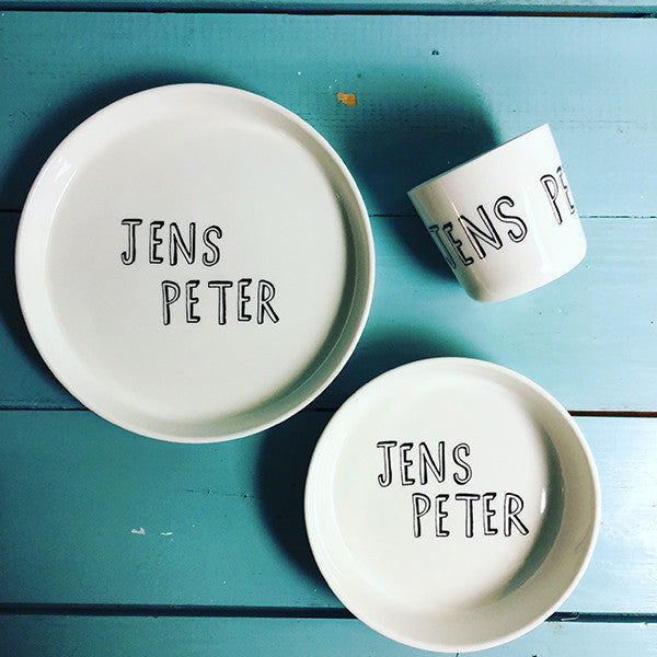 Børneskål med eget navn i porcelæn fra Liebe
