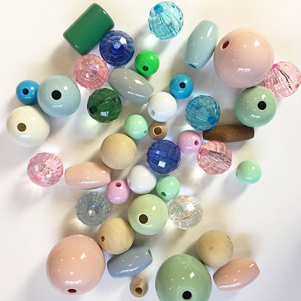 porcelænslampe med perlemix