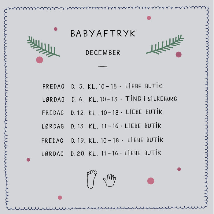 Babyaftryk tider for december