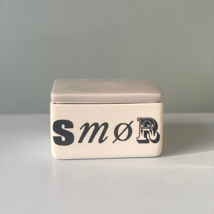 Smørboks - gråt låg
