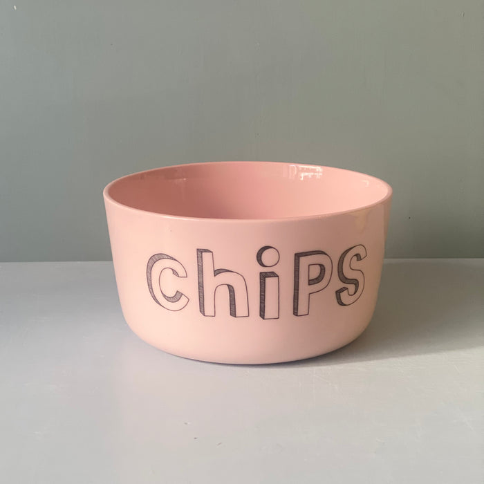 Chipsskål - lyserød