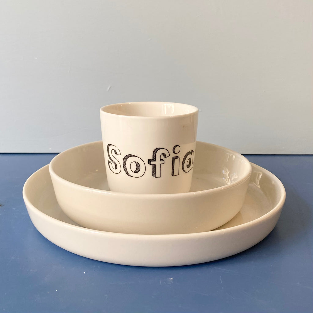 Børnestel i samme farve - familie bogstaver