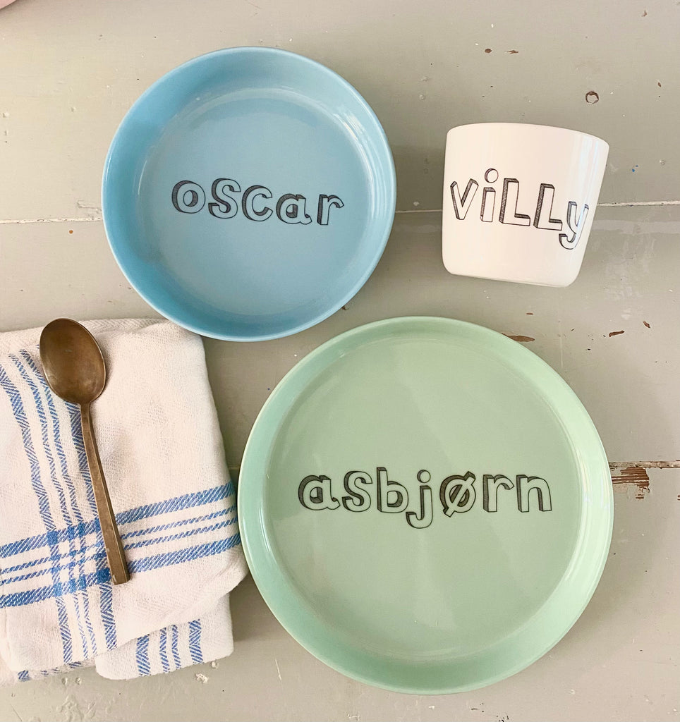Børneskål - familie bogstaver