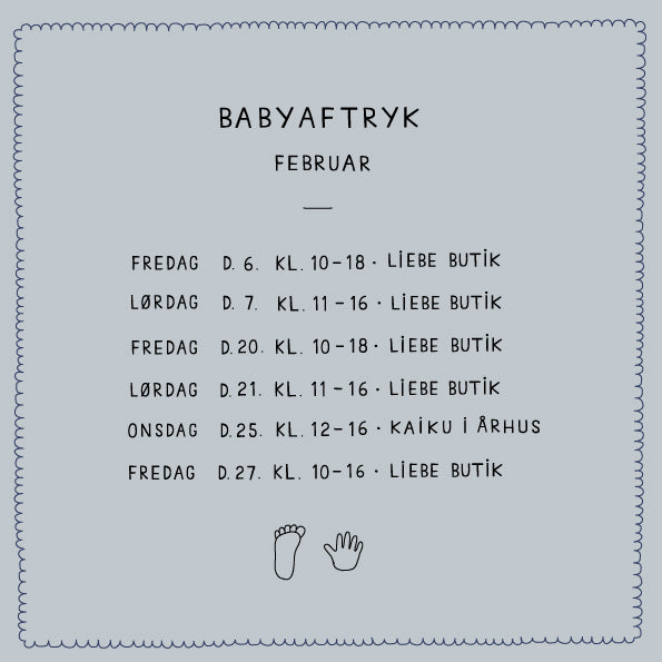 Babyaftryk tider for februar