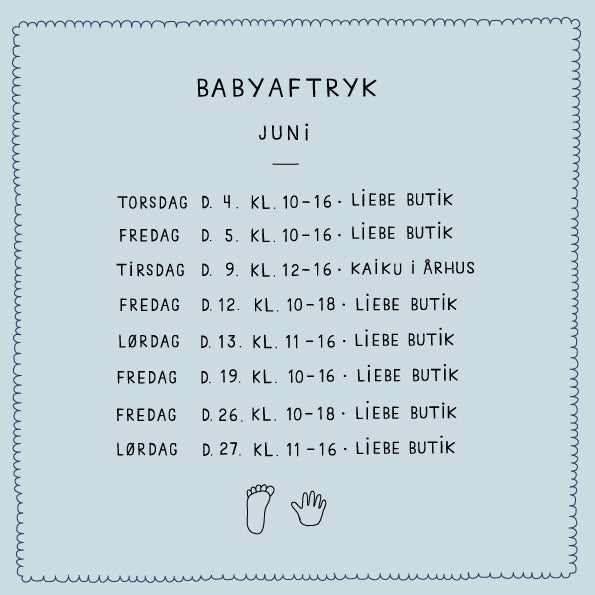Babyaftryk tider for juni