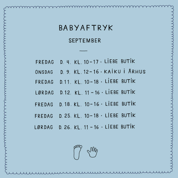 Babyaftryk tider for september