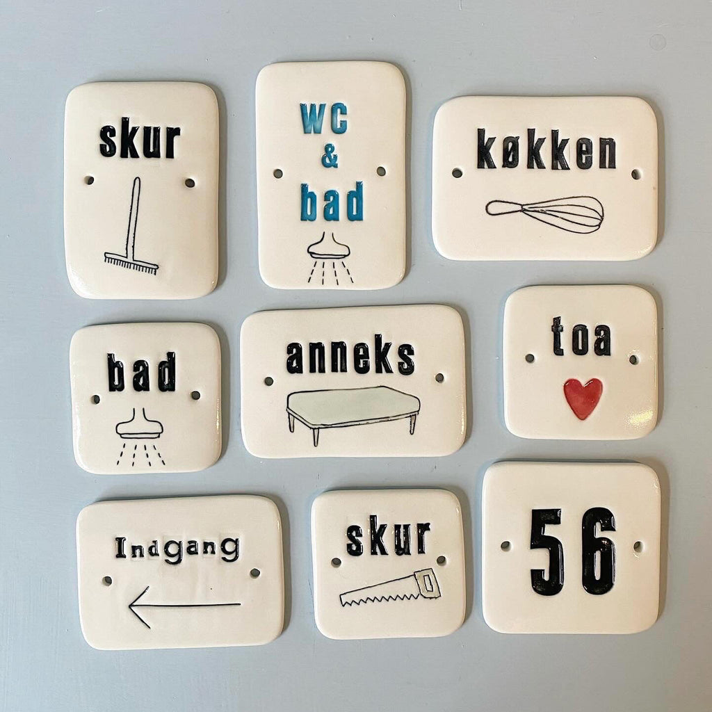 Stort skilt med tal