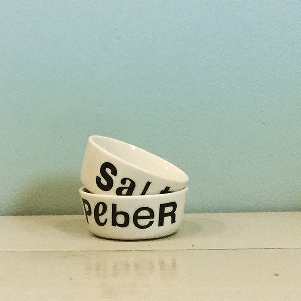 Salt og Peber skåle i porcelæn fra Liebe