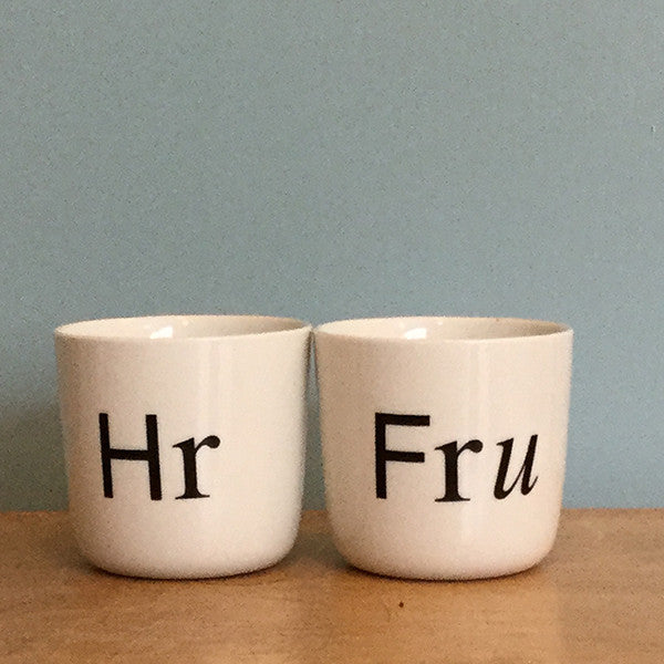 Hr og Fru kopper fra Liebe, oplagt bryllupsgave