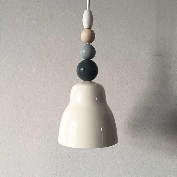 Porcelænslampe med perler