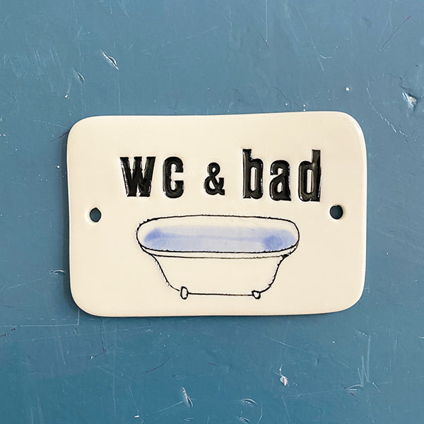 wc & bad skilt